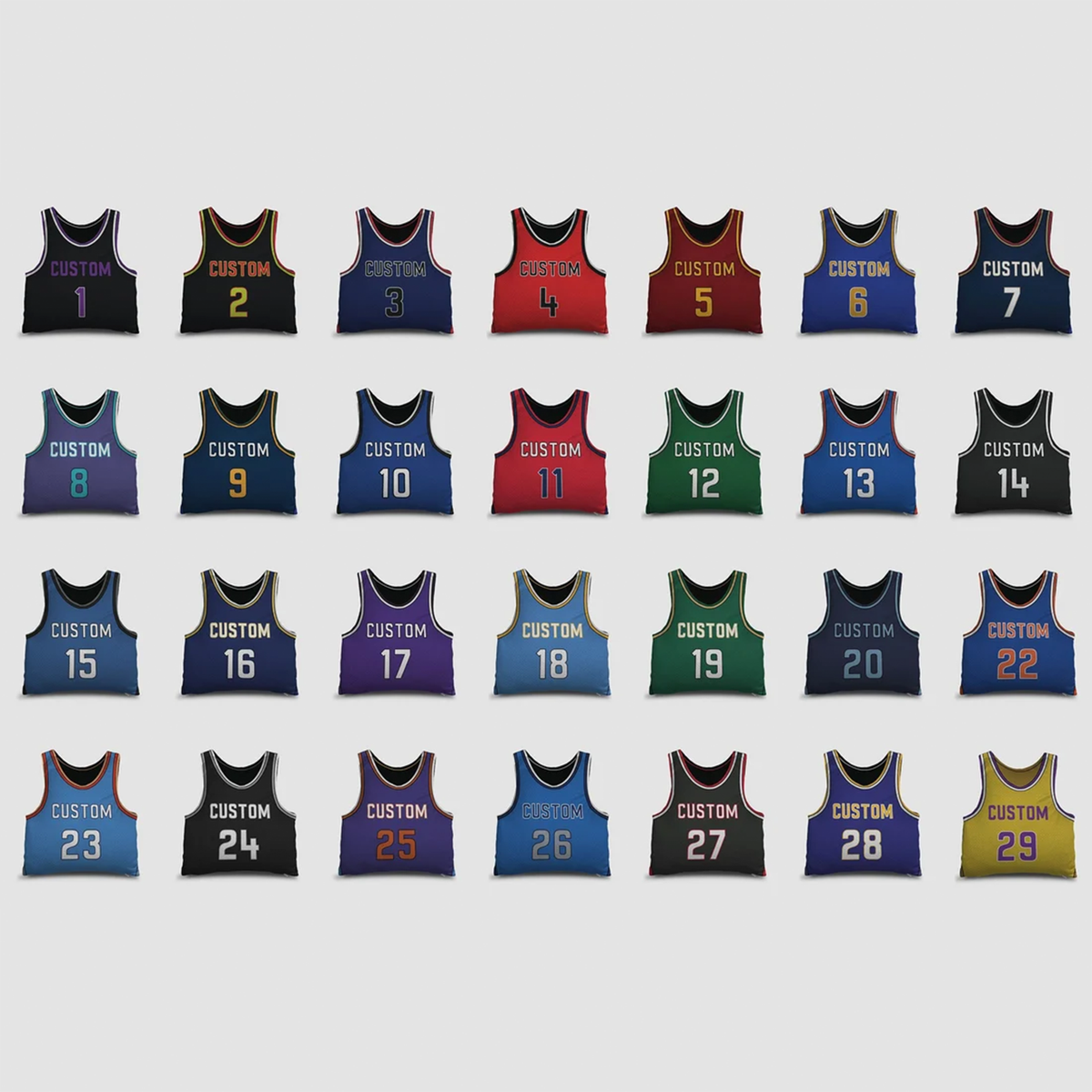 Basketball jersey personalized throw pillow with custom name number and team design