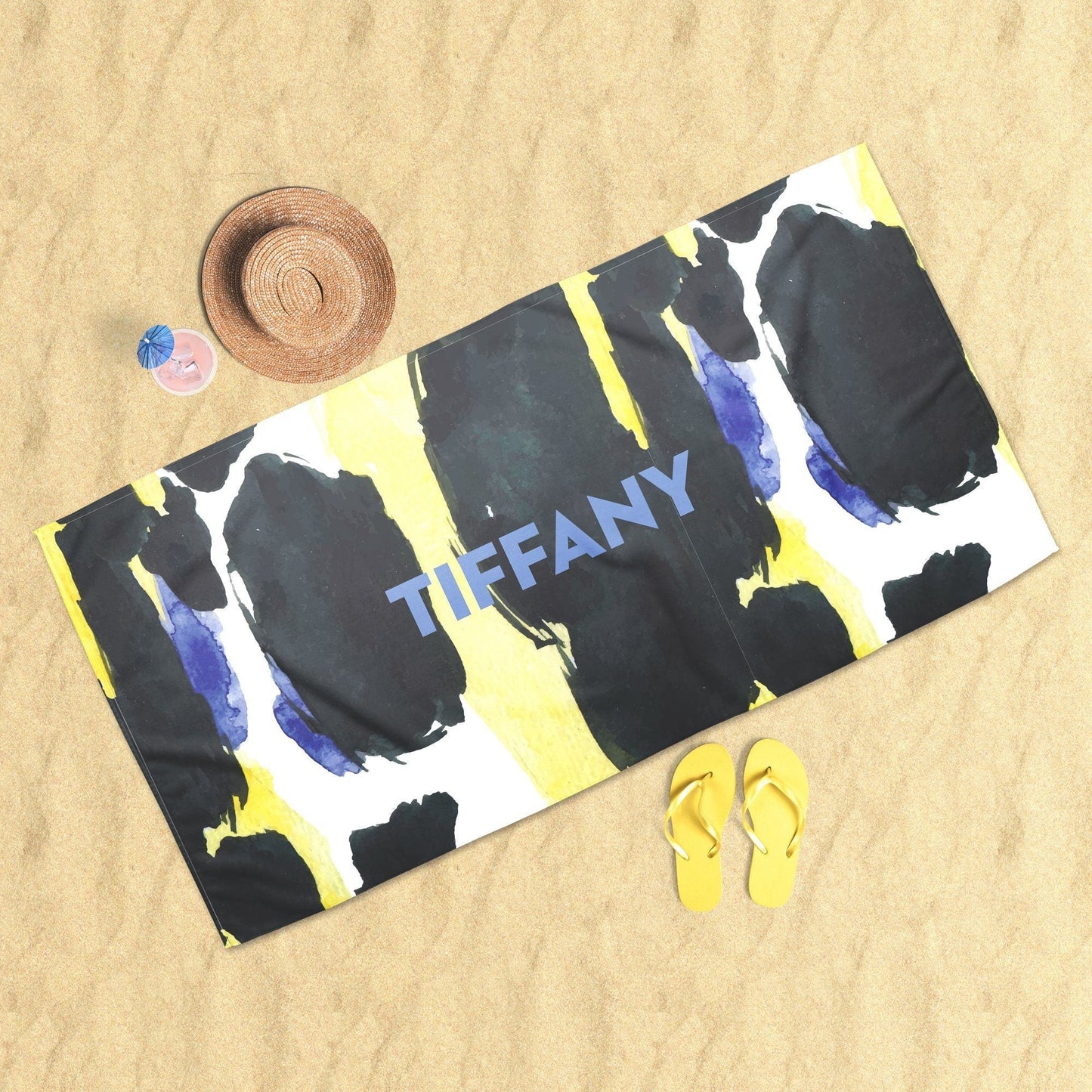 Blend Personalized Beach Towel Beach Towel Sam + Zoey