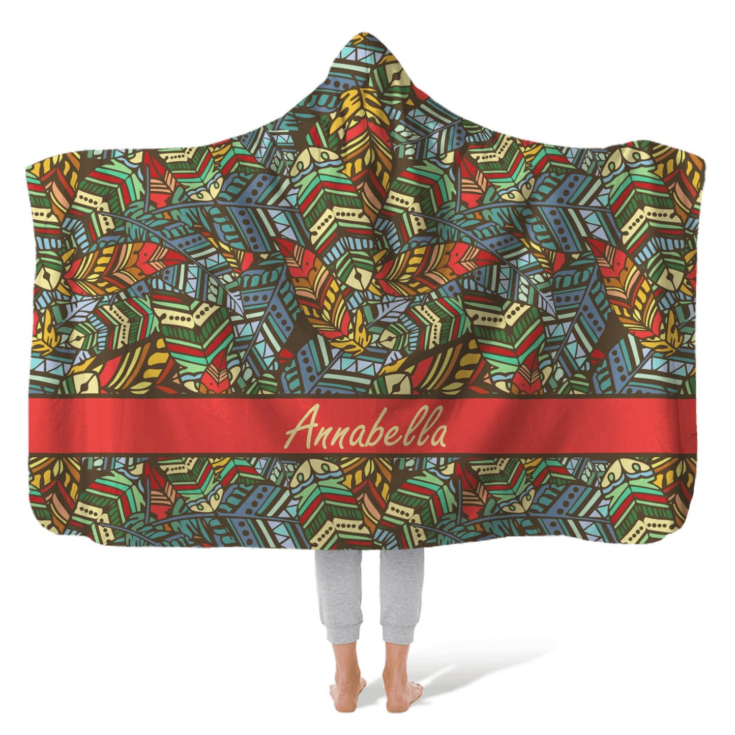 Hooded Fleece Blanket: Bohemian Rhapsody Hooded Fleece Blanket Sam + Zoey