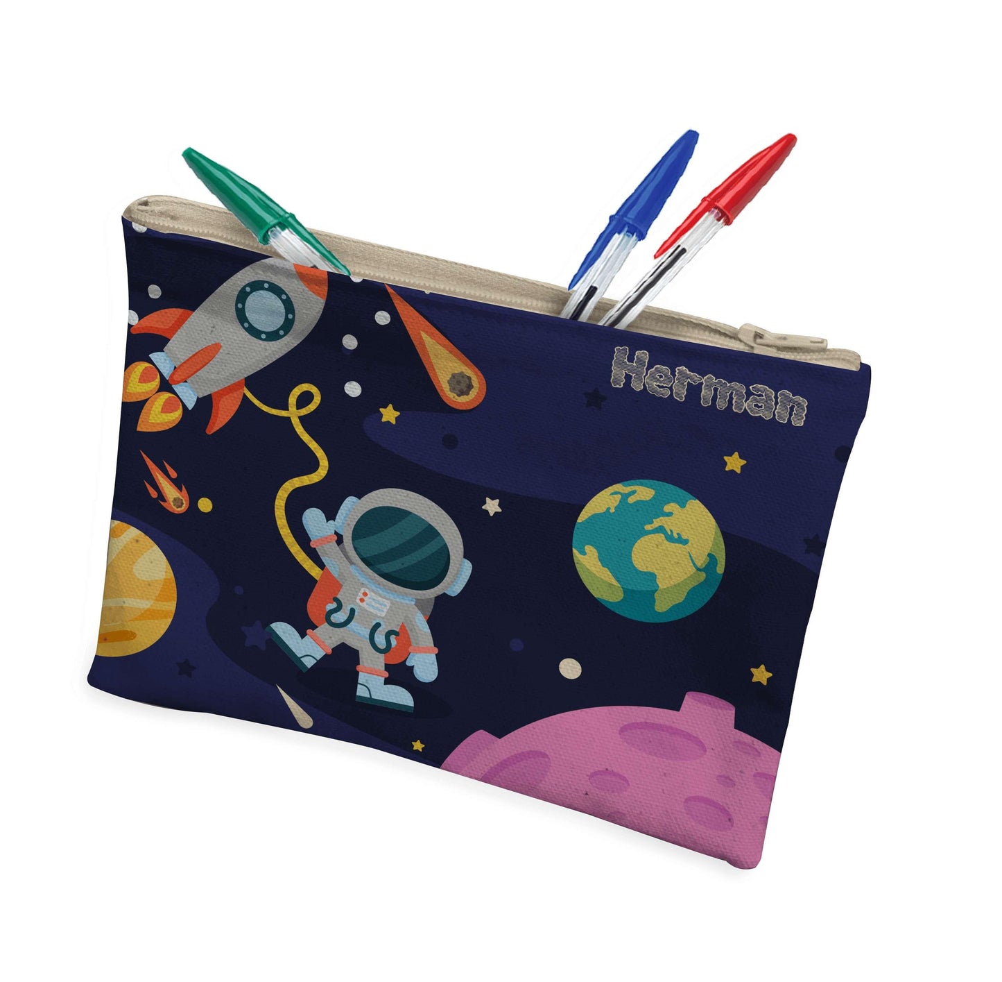 Makeup Pencil Case: Astronaut Makeup Pencil Case Sam + Zoey
