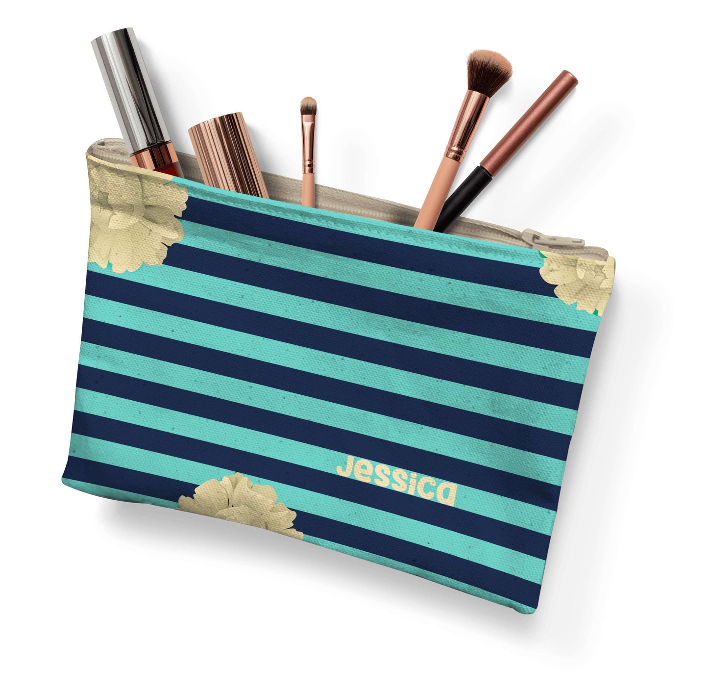 Makeup Pencil Case: Bloom Makeup Pencil Case Sam + Zoey