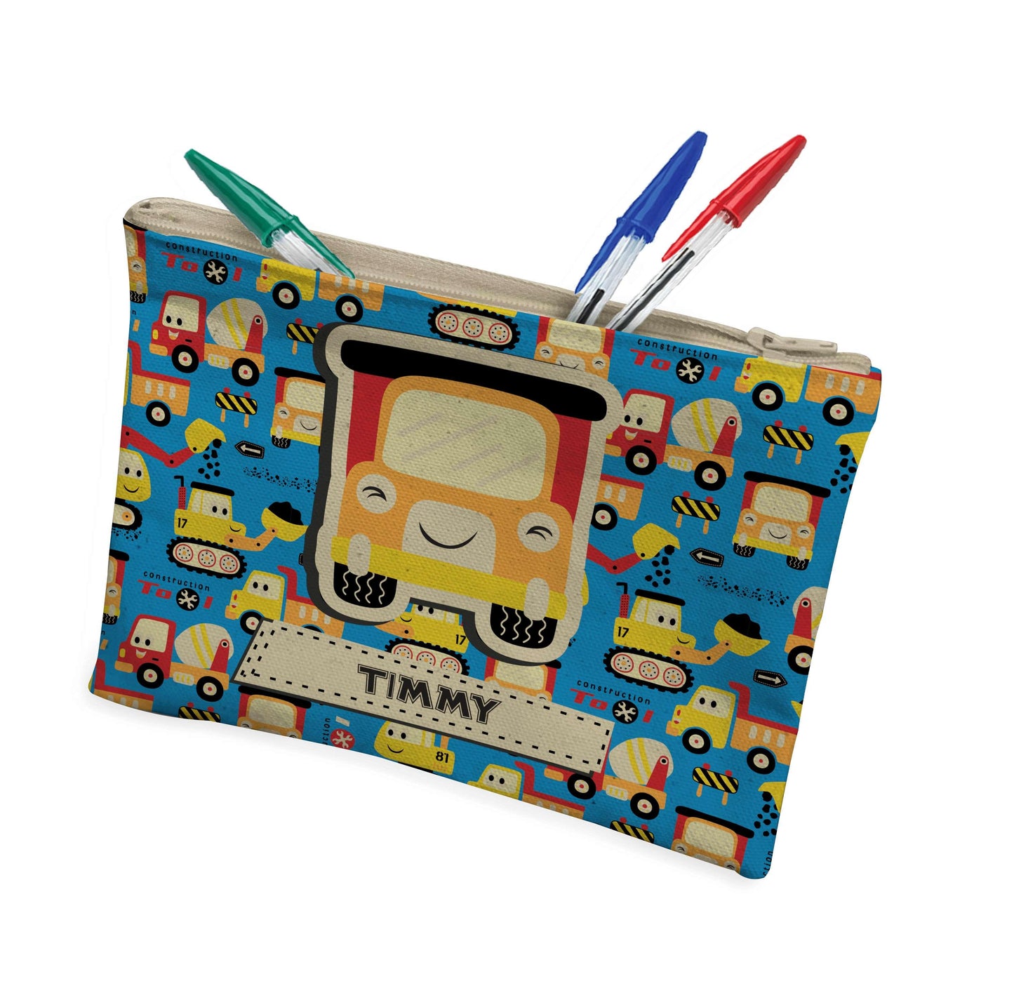 Makeup Pencil Case: Construction Makeup Pencil Case Sam + Zoey