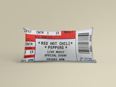 Personalized Event Ticket Pillow Sam + Zoey 1. Red 