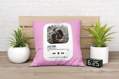 Personalized Love Song Custom Photo Pillow Sam + Zoey 