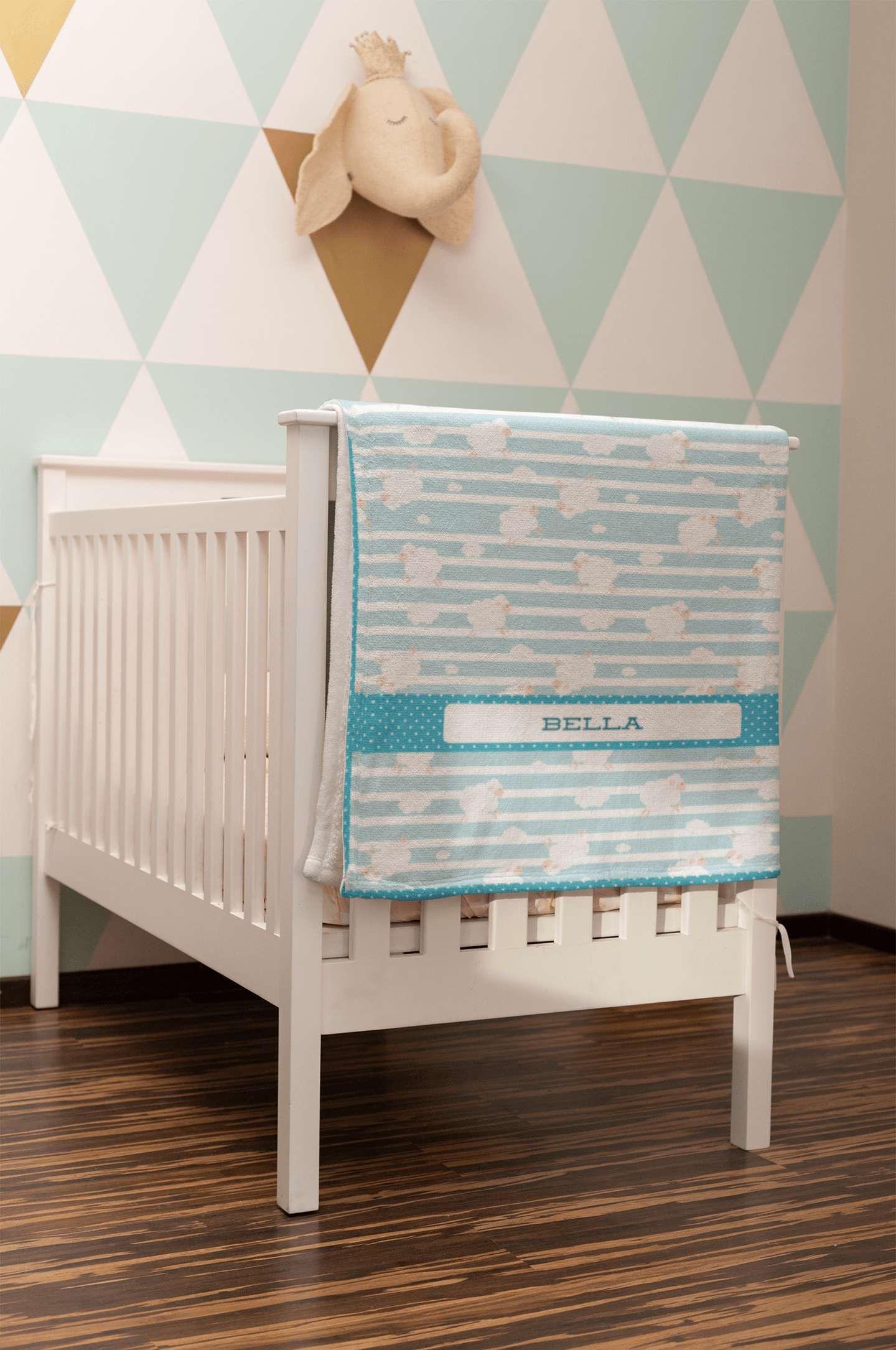 Receiving Blanket: Sky Sheep Receiving Blanket Sam + Zoey