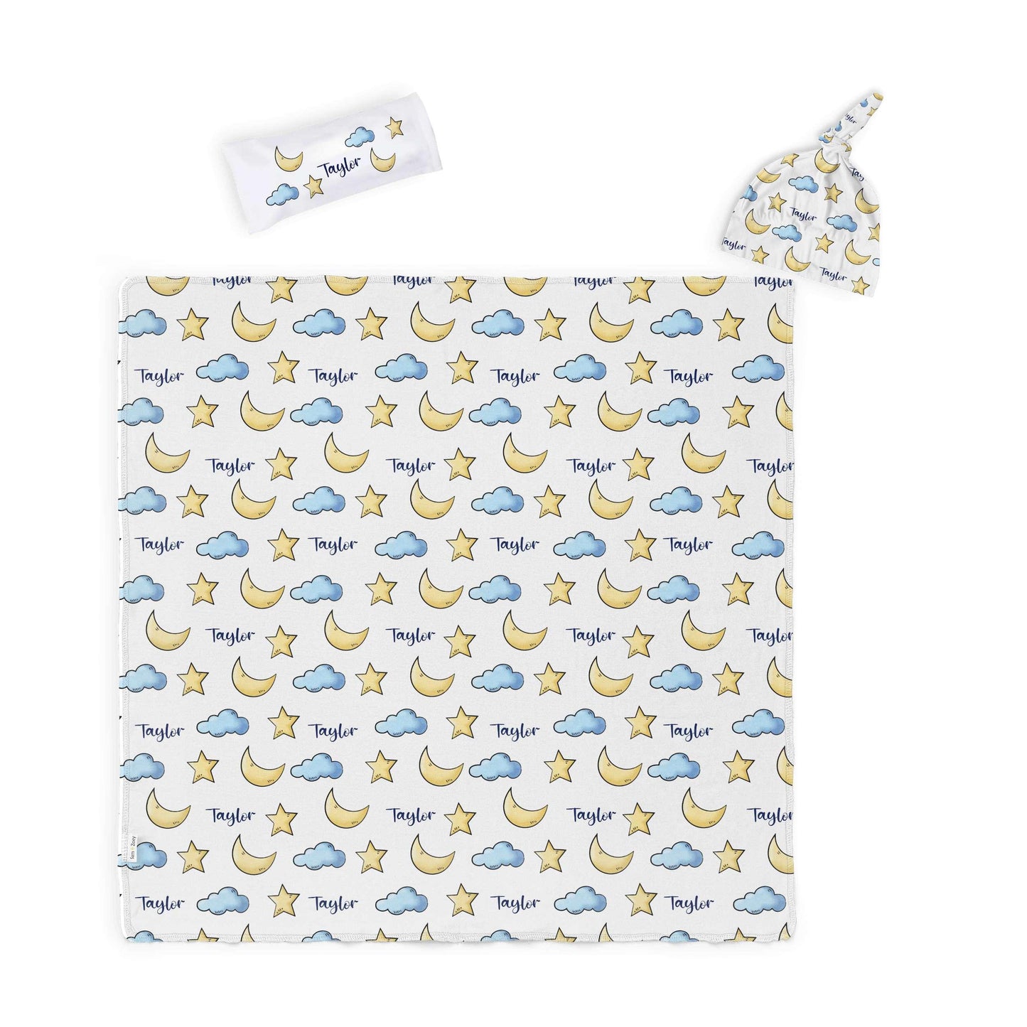 Swaddle Set: Moon & Stars Swaddle Set Sam + Zoey