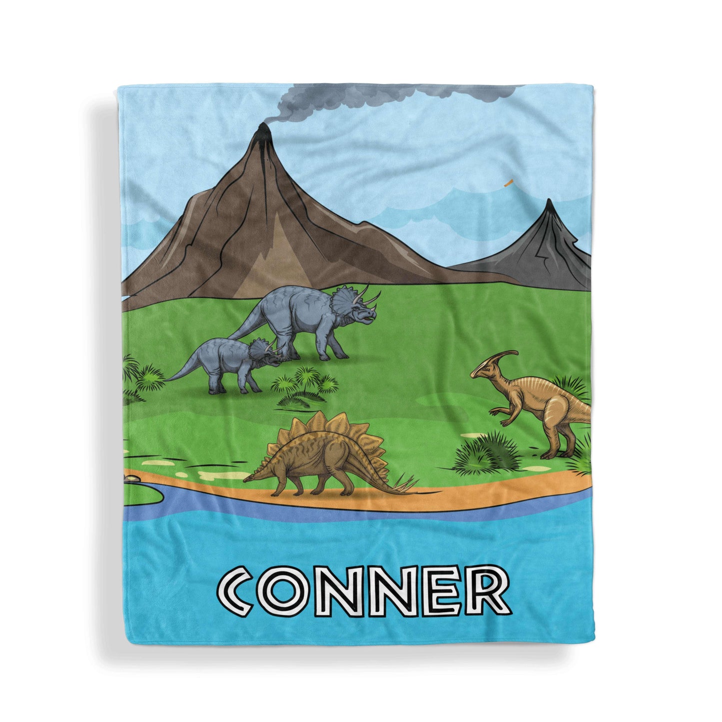 Throw Blankets: Dinasour Park Throw Blankets Sam + Zoey