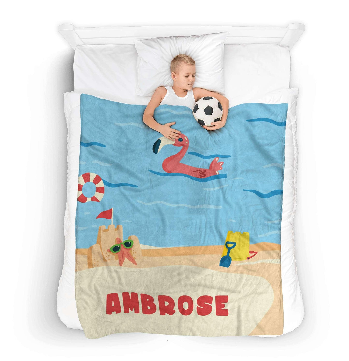 Throw Blankets: Little beach Bum Throw Blankets Sam + Zoey