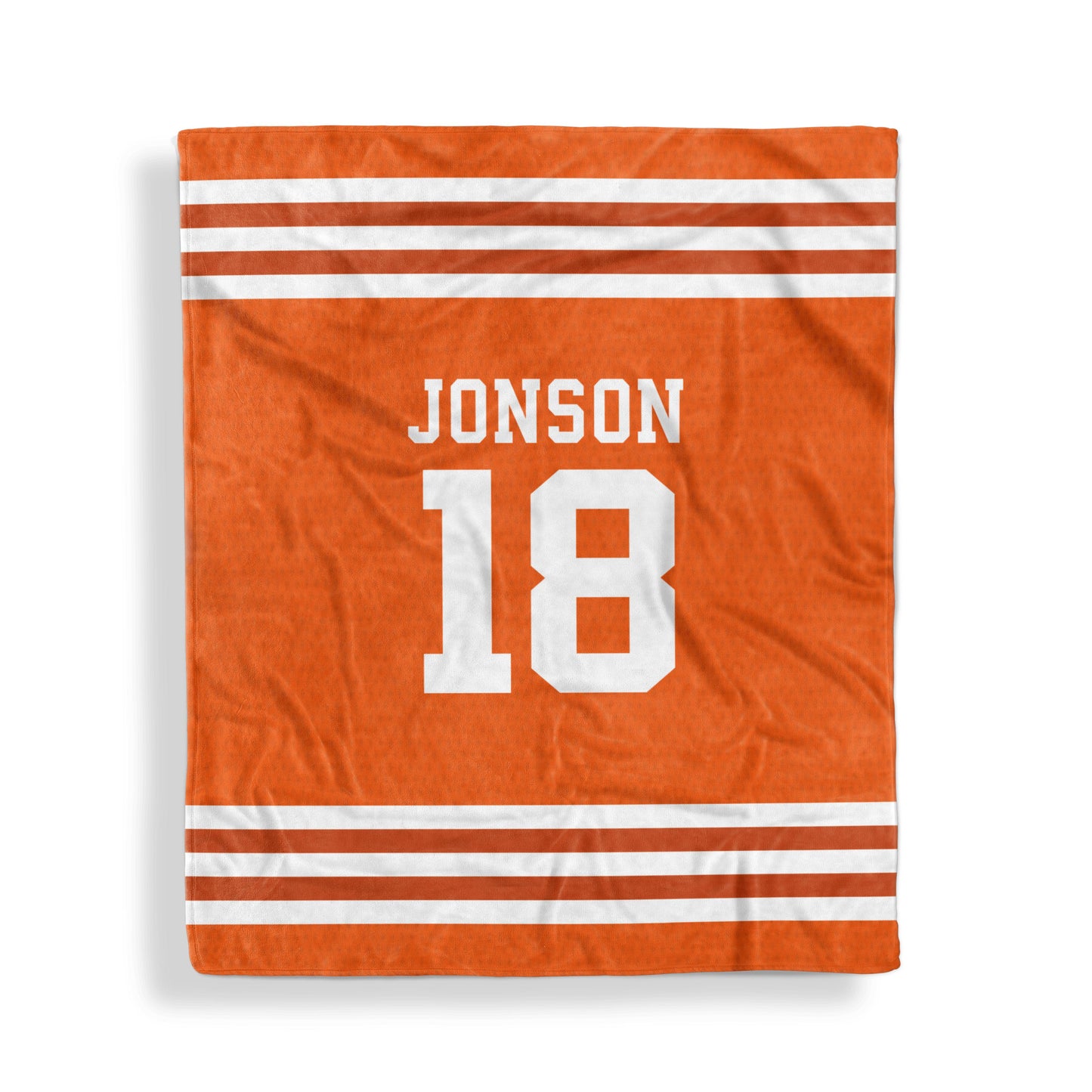 Throw Blankets: Sports Jersey Throw Blankets Sam + Zoey Orange