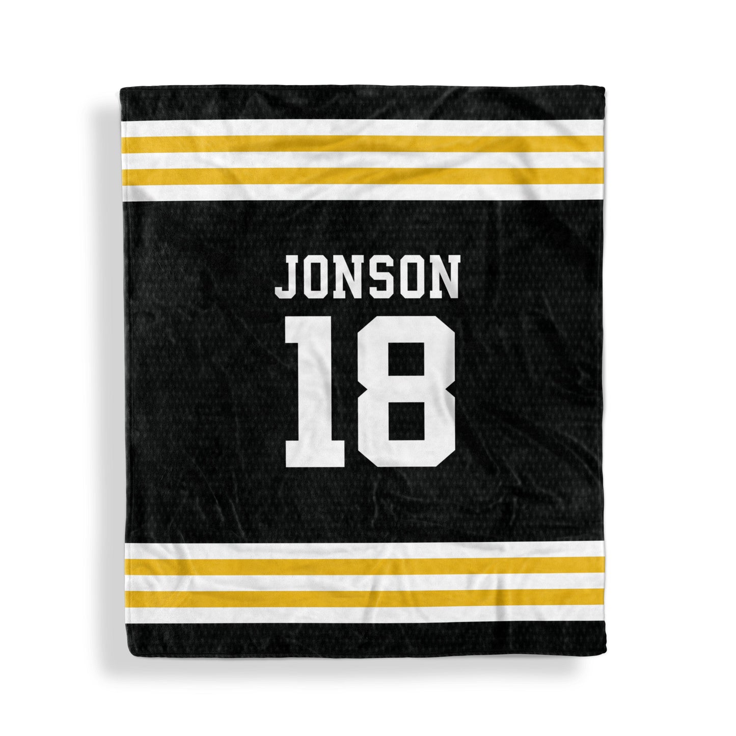 Throw Blankets: Sports Jersey Throw Blankets Sam + Zoey Yellow/ Black