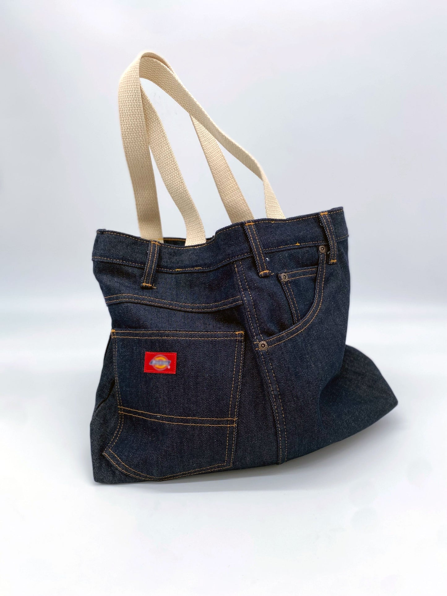 Upcycled Denim Tote + Cosmetic Bag Set of 3 | Sam + Zoey Fashion Tote Tote Sam + Zoey