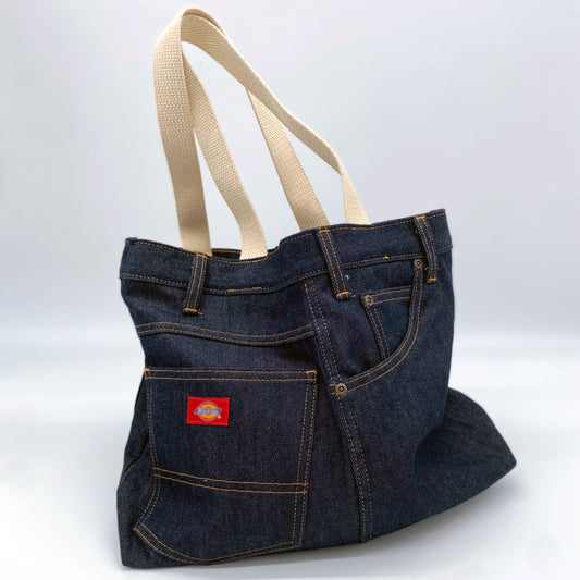 Upcycled Denim Tote & 3-Piece Cosmetic Bag Set – New Fashion Statement