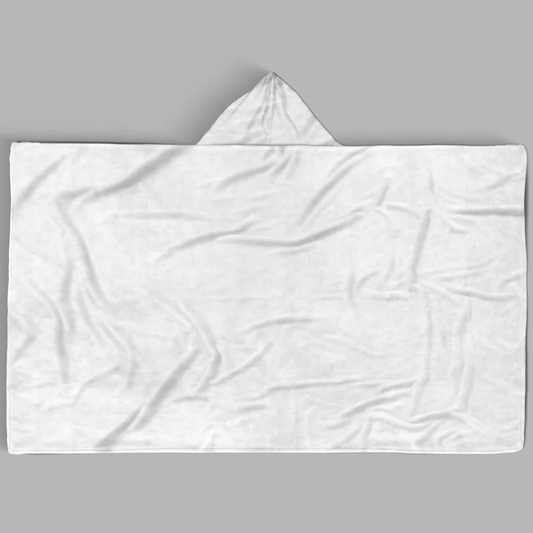 Edge to edge custom hooded blanket fully personalized with any design in Minky fleece

