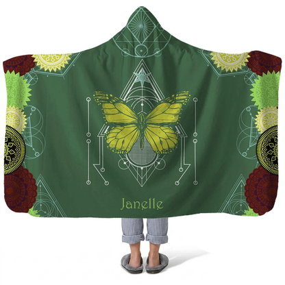 Open Wings Personalized Hooded Fleece Blanket | Custom Spiritual Gift for Women