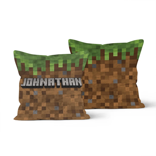 Personalized Pixel Art Throw Pillow | Custom Retro Gaming Gift for Gamers and Kids
