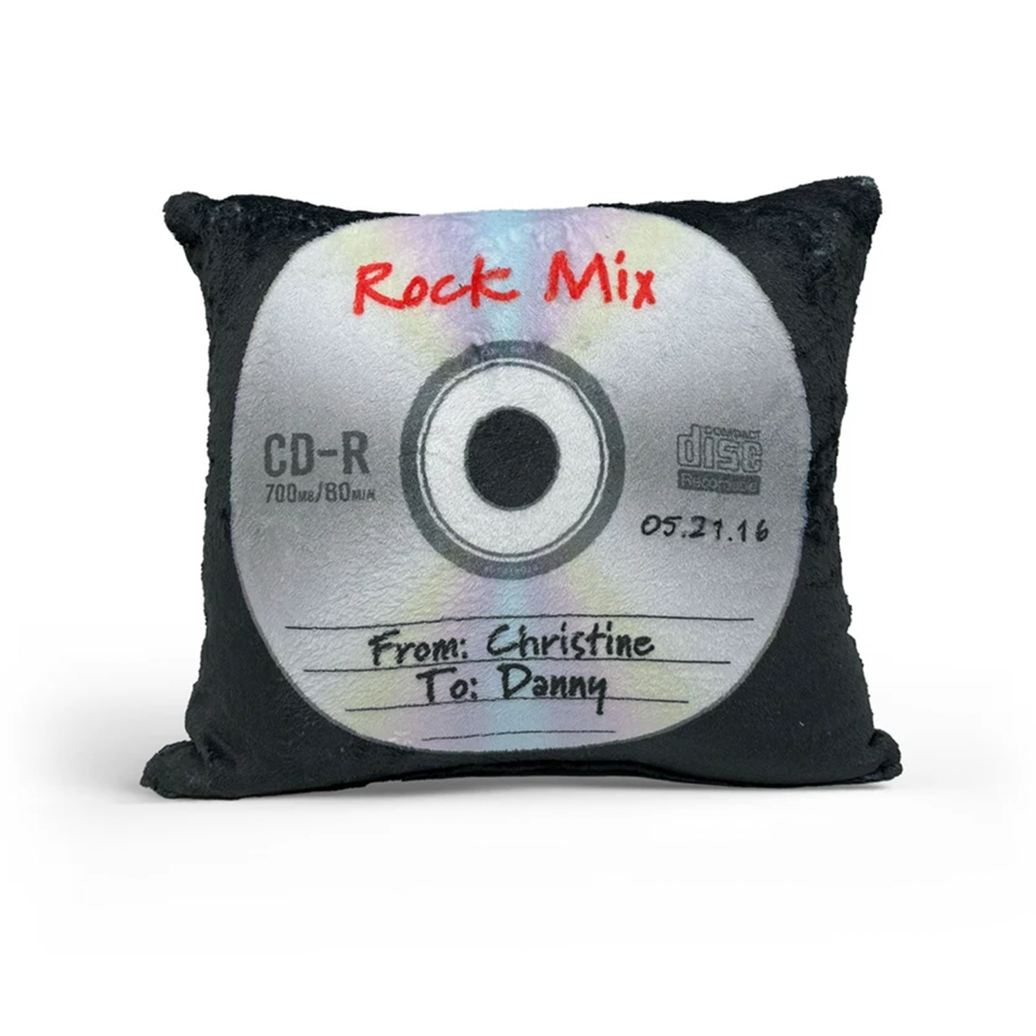 Personalized Mix CD Throw Pillow | Custom Retro Music Gift for Music Lovers
