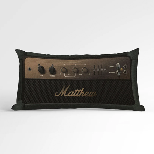Personalized Music Amp Throw Pillow | Custom Marshall Amp Gift for Guitarists
