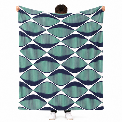 Seeing eyes boho personalized throw blanket with custom name in mystical fleece design
