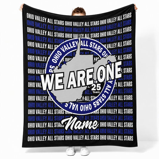 Ohio Valley we are one personalized throw blanket with custom name for community
