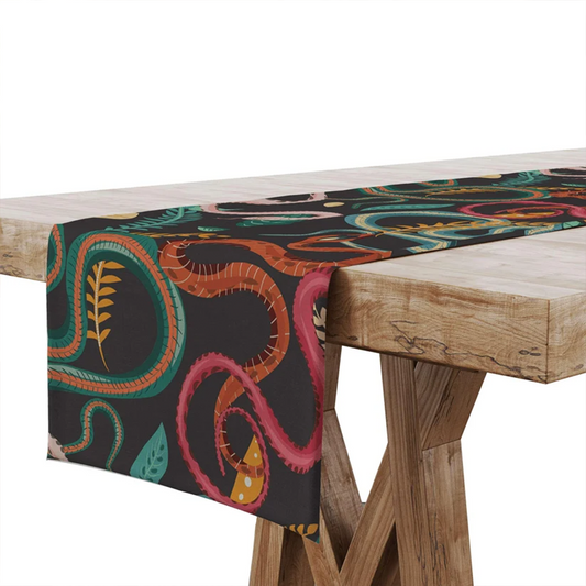 Snakes Table Runner | Bold Animal Print Dining Accent for Home and Housewarming
