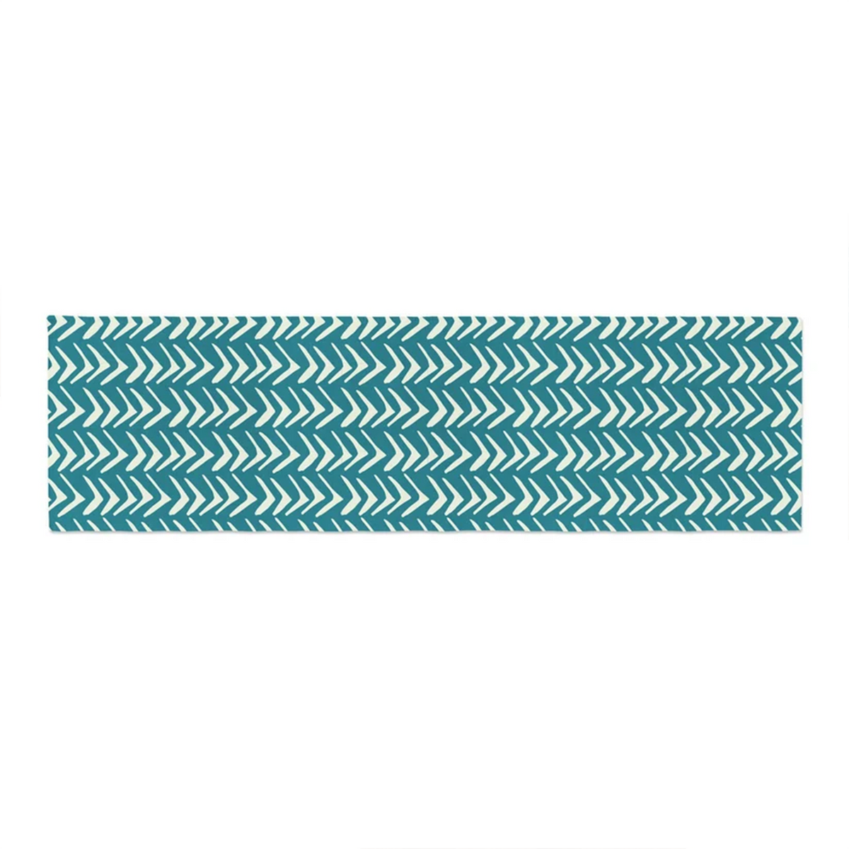 Teal Tribal Pattern Table Runner | Artistic Bohemian Dining Decor for Home and Entertaining