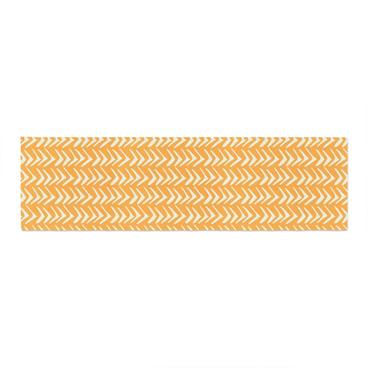 Boho Mustard Tribal Table Runner | Stylish Cotton Dining Decor for Home and Entertaining
