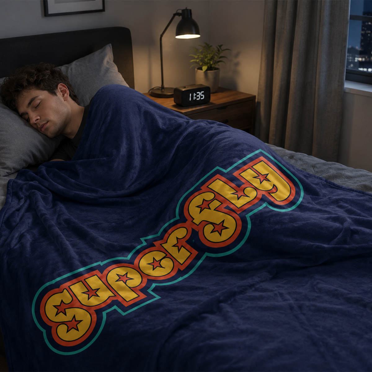 Funky superfly retro polyester fleece throw blanket for bold and playful home decor
