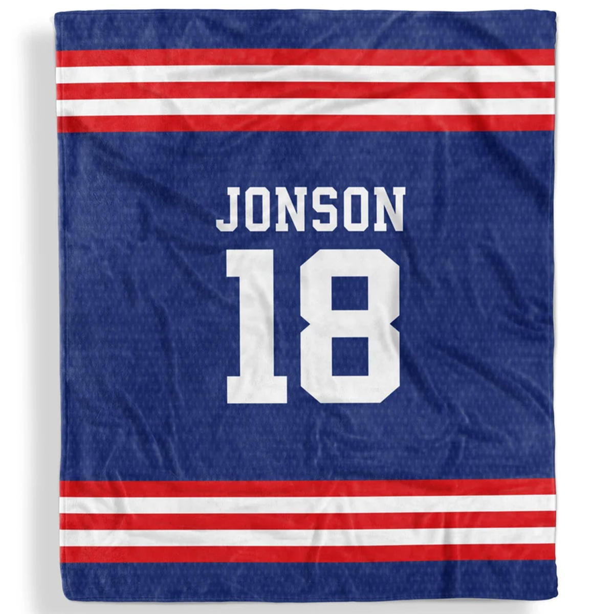 Personalized name and number on sports jersey polyester fleece throw blanket for fans
