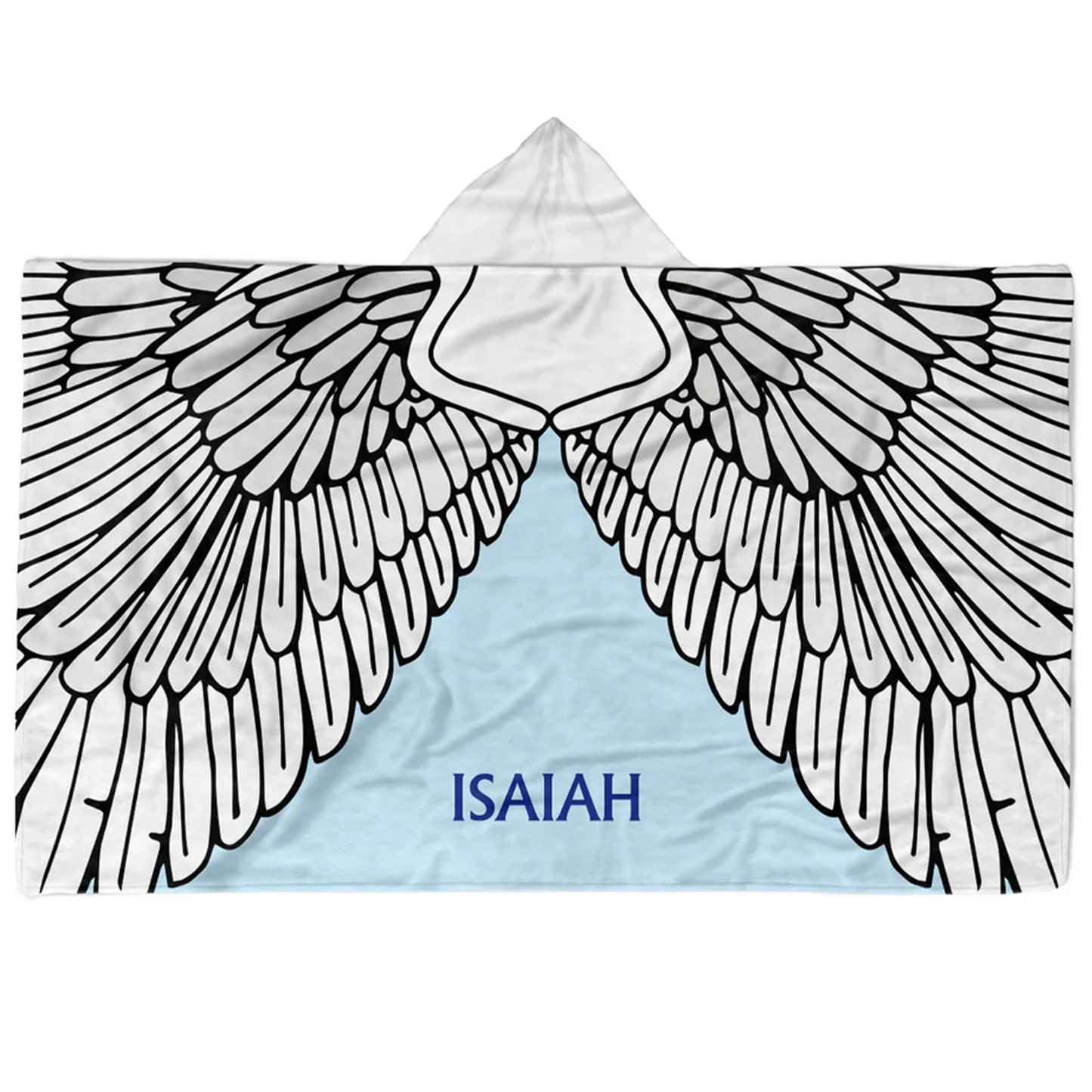 Custom name on dragon wings Minky fleece hooded wearable blanket for fantasy lovers
