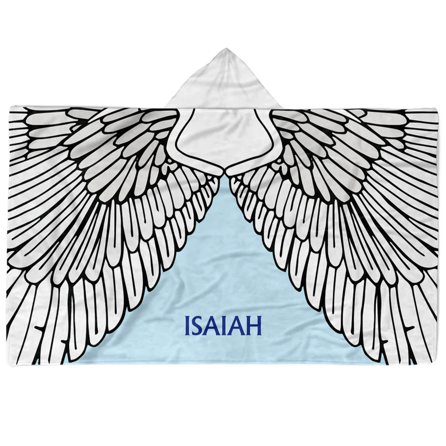 Custom name on dragon wings Minky fleece hooded wearable blanket for fantasy lovers
