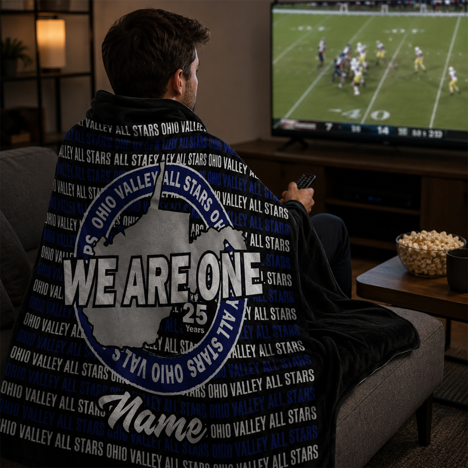 Personalized Ohio Valley we are one blanket as housewarming community pride gift
