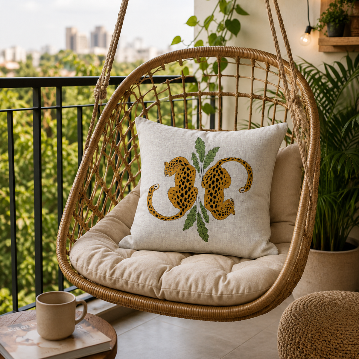 White cheetah tribal throw pillow as bold housewarming gift for modern style lovers
