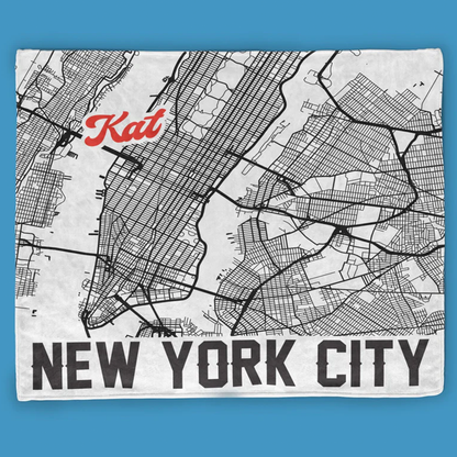Personalized city map blanket as meaningful gift for hometown pride and city lovers
