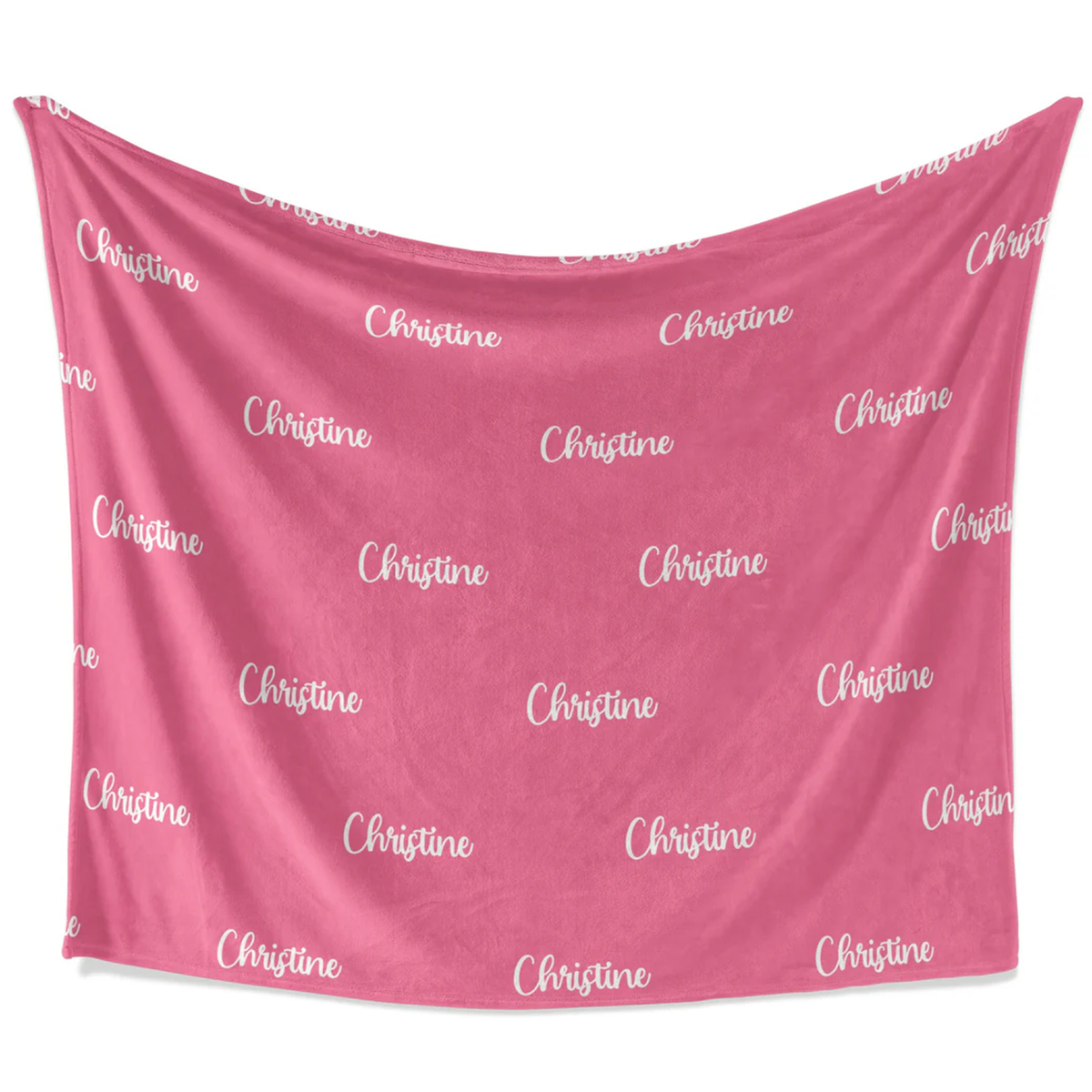 Personalized name and color throw blanket in custom polyester fleece for any family
