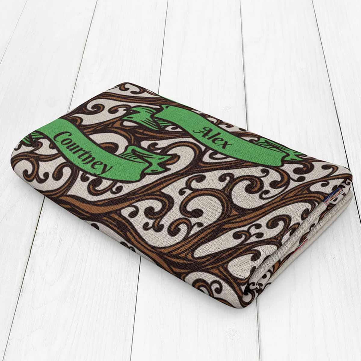 Family tree personalized blanket as Christmas and holiday gift for grandparents
