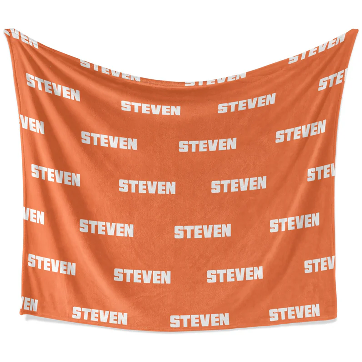 Custom name on color personalized soft polyester fleece throw blanket for any age
