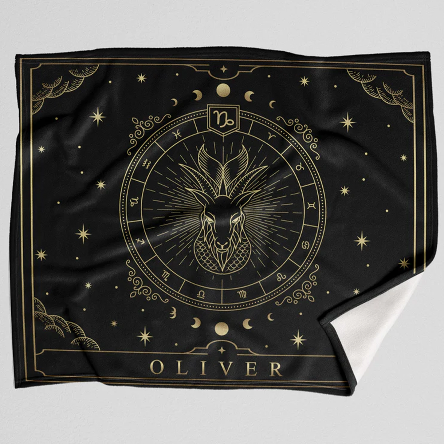 Custom Capricorn zodiac personalized fleece throw blanket as meaningful keepsake
