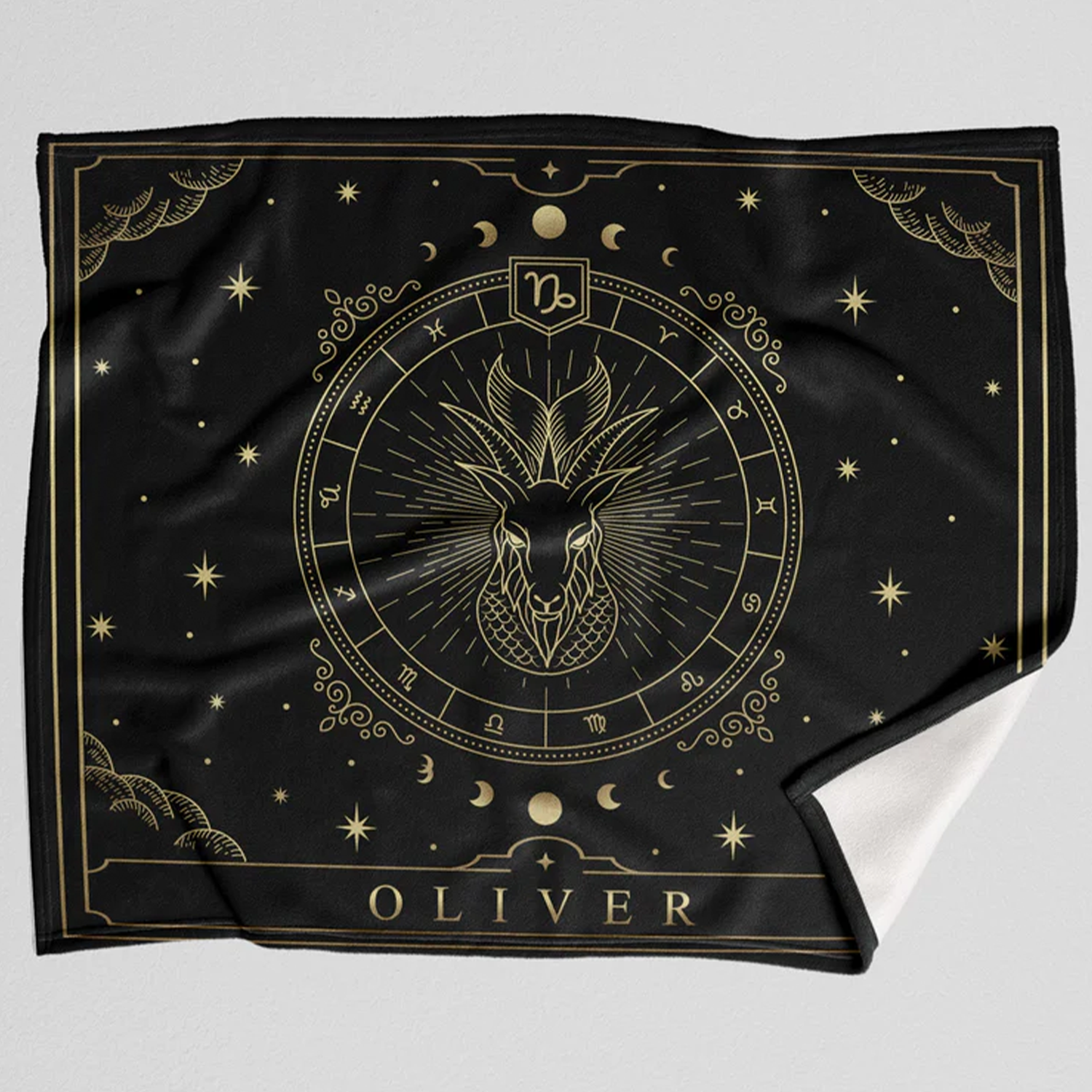 Custom Capricorn zodiac personalized fleece throw blanket as meaningful keepsake
