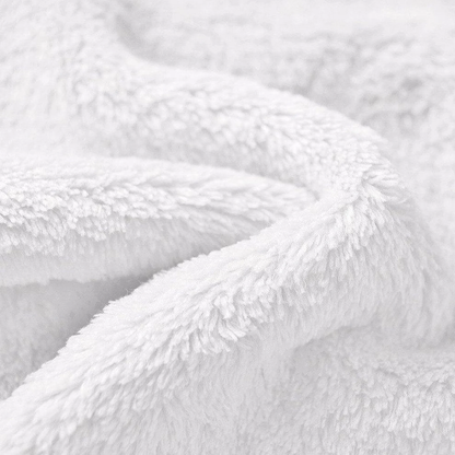 Aztec ombre personalized hooded blanket showing full 47 by 78 inch Minky fleece size
