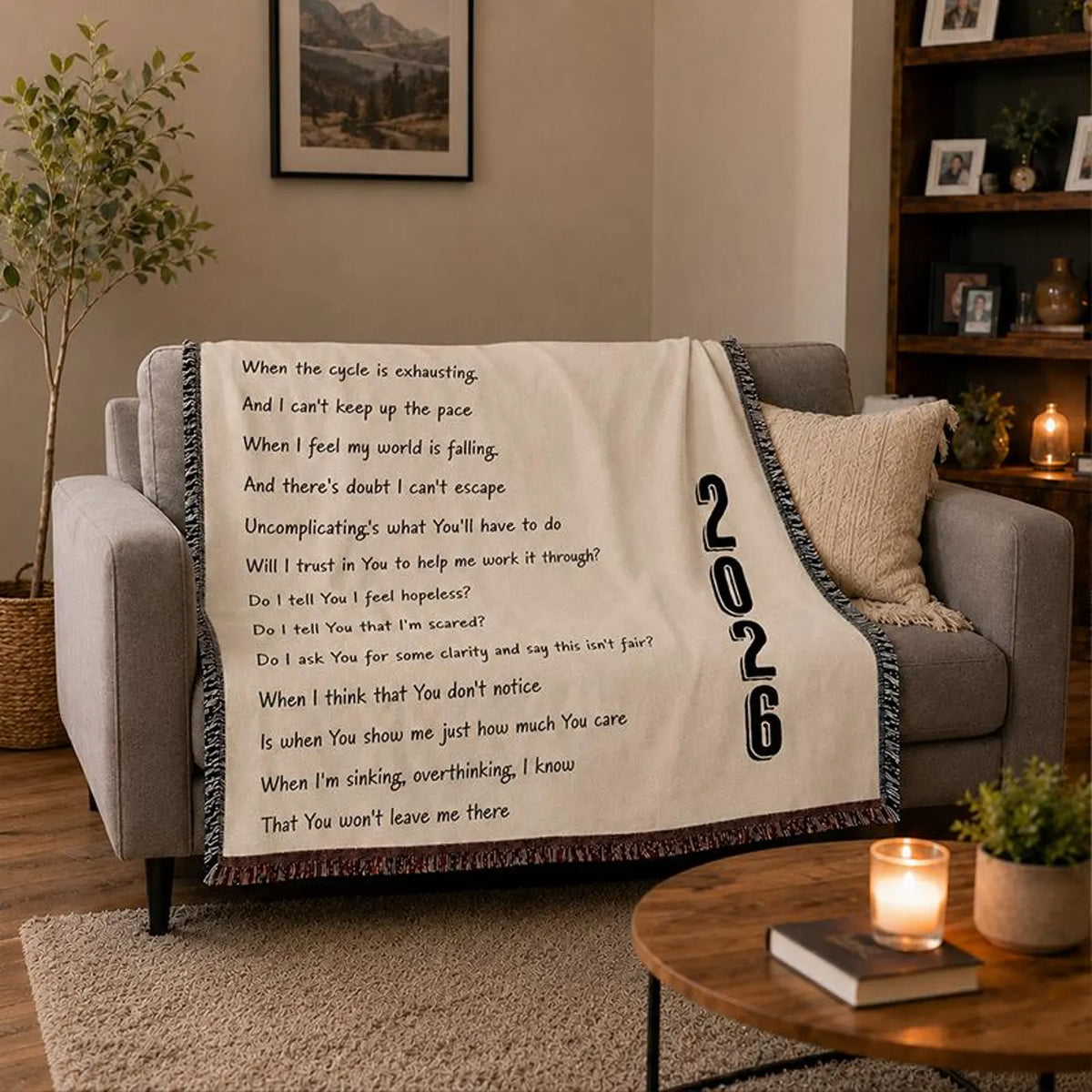 Personalized Song Lyrics Throw Blanket | Custom Music Gift for Couples and Music Lovers