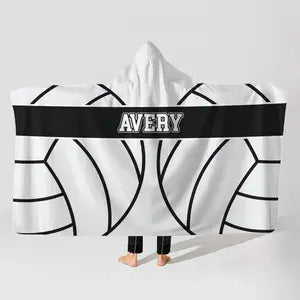Cozy Personalized Volleyball Hooded Blanket