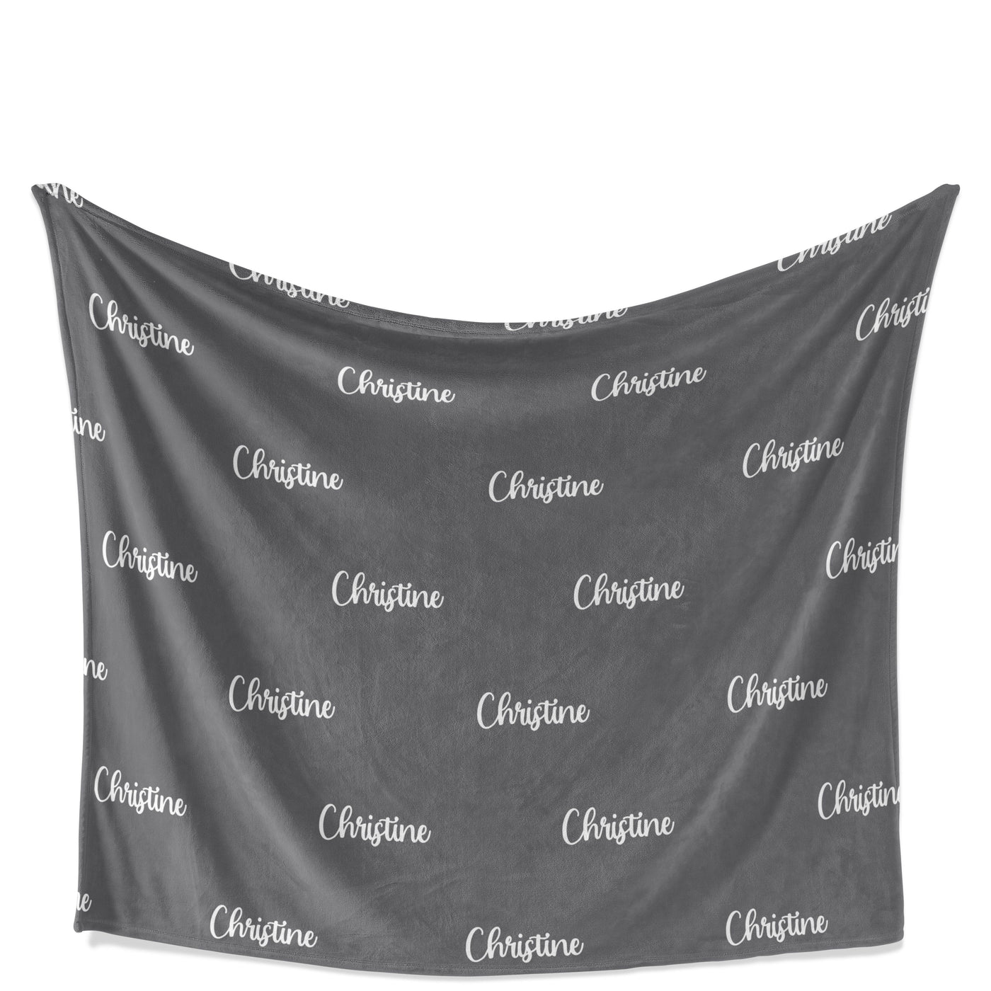 Throw Blanket: Personalized Name and Color throw Blanket Sam + Zoey Charcoal Font 1  Sam + Zoey