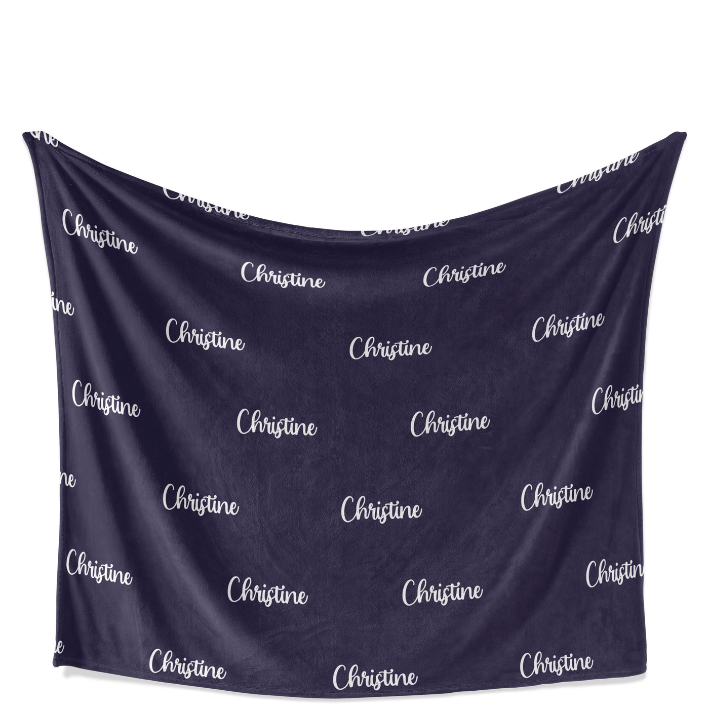 Throw Blanket: Personalized Name and Color throw Blanket Sam + Zoey Navy Font 1  Sam + Zoey