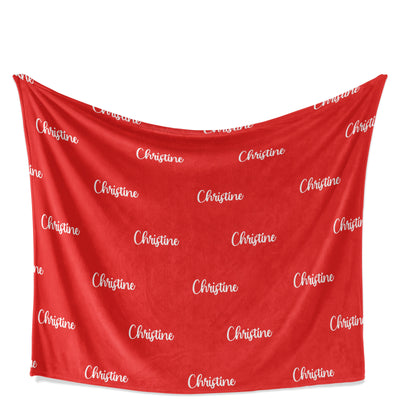 Throw Blanket: Personalized Name and Color throw Blanket Sam + Zoey Red Font 1  Sam + Zoey