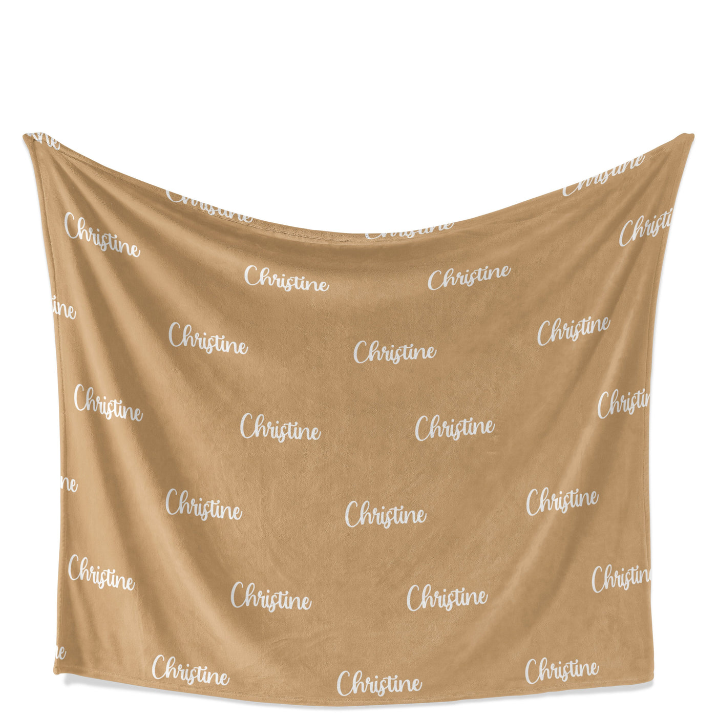Throw Blanket: Personalized Name and Color throw Blanket Sam + Zoey Tan Font 1  Sam + Zoey