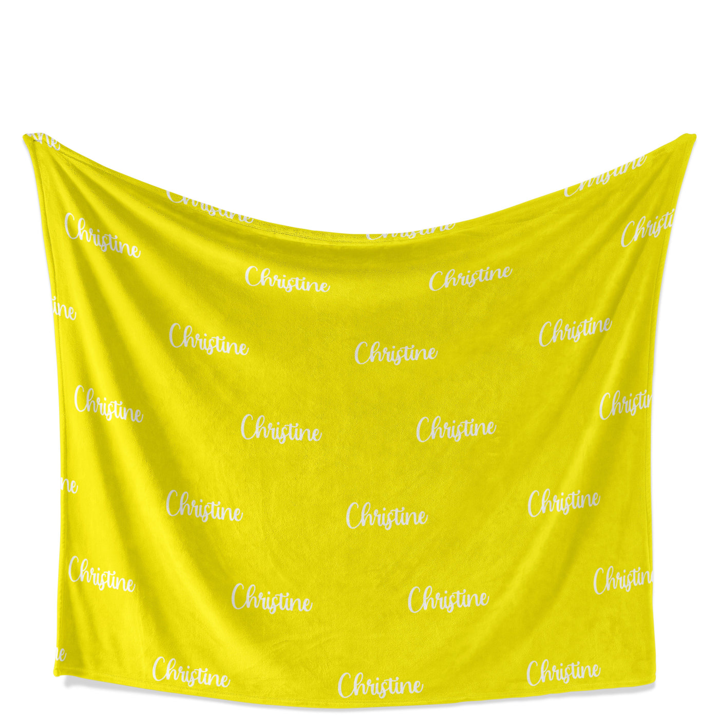 Throw Blanket: Personalized Name and Color throw Blanket Sam + Zoey Yellow Font 1  Sam + Zoey