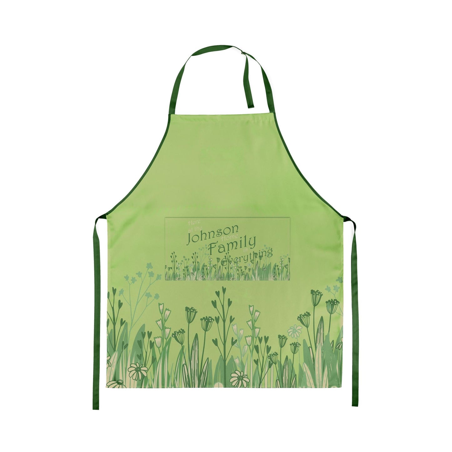 Apron: Verde Cotton Apron Sam + Zoey
