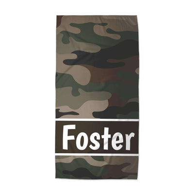 Camouflage | Sam + Zoey Custom Beach Towel Sam + Zoey