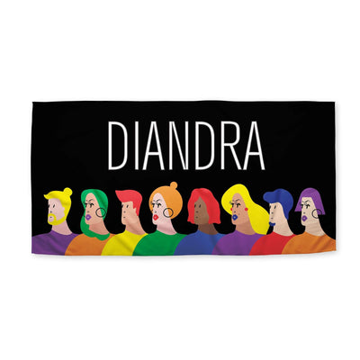 Faces of LGBTQ+ Pride | Sam + Zoey Custom Beach Towel Sam + Zoey