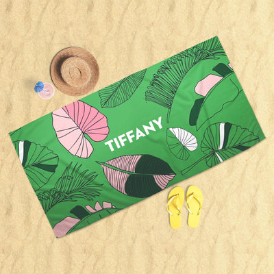 Beach Towel: Green Tree | Sam + Zoey   Beach Towel Sam + Zoey
